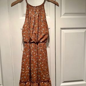 Francesca’s-High Neck Floral Dress